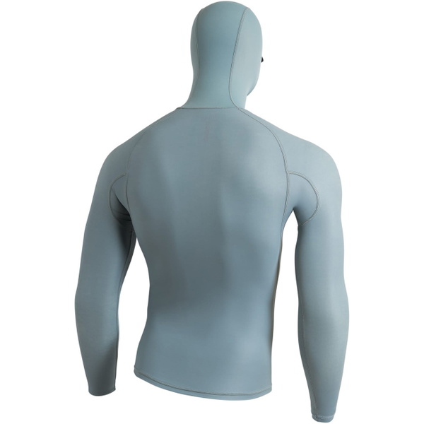 2026 Florence Marine X Mens Windshield Long Sleeve Hooded Rash Vest 2.0 FMSS00051 - Light Sea Blue